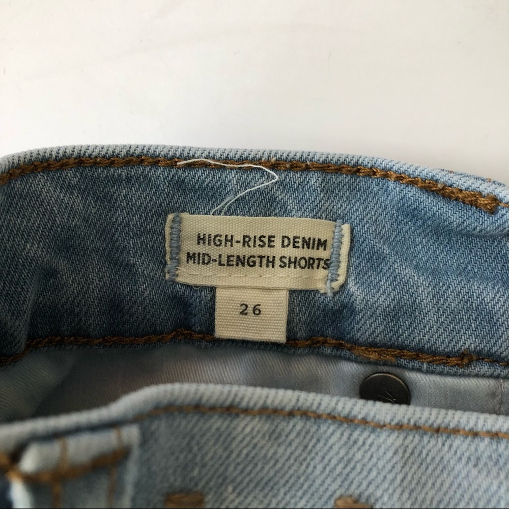 SOLD Madewell High Rise Denim Mid-Length Shorts - Picture 7 of 9
